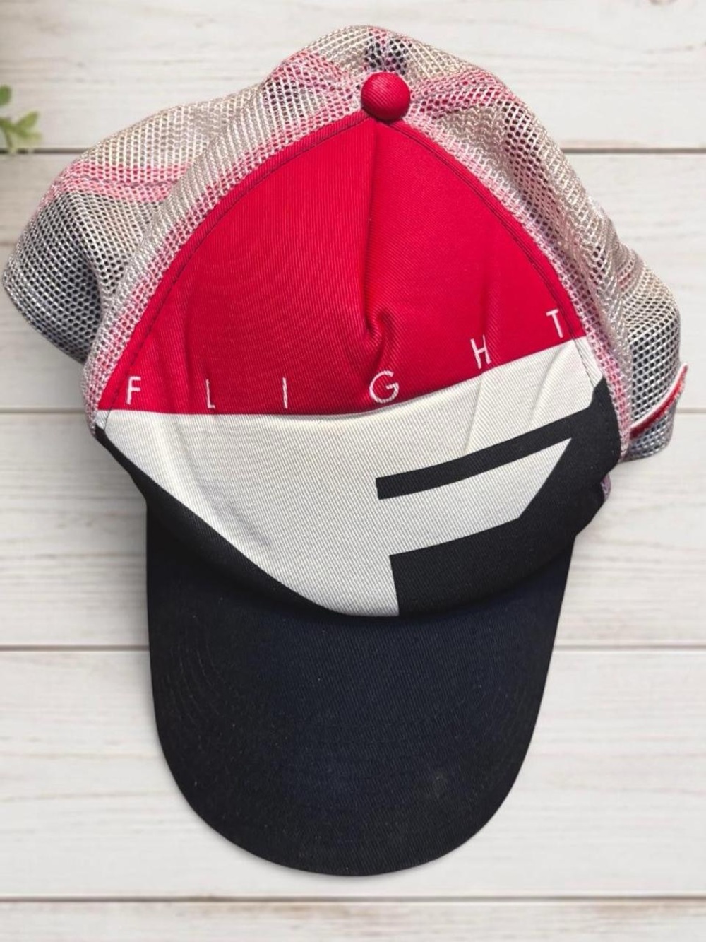 Vintage Nike Air Jordan 'Flight' Mesh Snap Back Trucker Hat- Red, Black & White